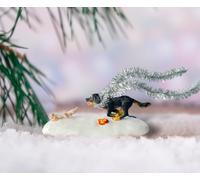Blowind Snow Village National Lampoon's Christmas Vacation Accessories Snots on The Run Figurine,Gifts for Friends and Family