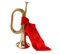 Blowing Bugle Portable C Bugle Cavalry Trumpet for Beginner School Band Kid 2Pcs