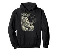 Blowing Wishes Funny Bigfoot Dandelion Nature Art Sasquatch Pullover Hoodie