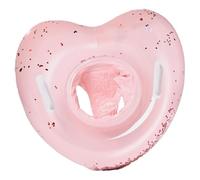 Blown Baby Swim Tube - Portable Swimming Ring for Kids | Heart Inflatable Portable Pool Ring with Handles | Blow Up Baby Swim Tube for Age Over 6 Months