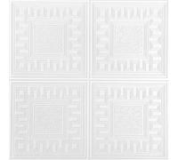Blown Greek Key Paintable Textured Wallpaper Belgravia White One Size