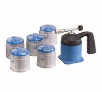 Blowtorch Lm 1000 Set +5 Cartridges Blow Torch Bunsen Burner Lötgeräte Tools