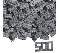 Blox 500 Grey Building Blocks for Children Aged 3 and Above 8 Bricks in Box Fully Compatible with Many Other Manufacturers