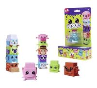 BLOXIES 4 Pack Blind Collectible - Stackable, collectable Mini Animal Friends, building blocks with moving feature, cute animal designs, fidget toy, 18 to collect, Multicolour, suitable for ages 3+