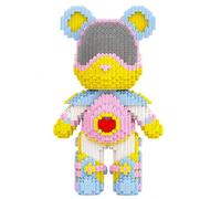 BLOXTEAM Interstellar Astronaut Bear Building Block Set for Adults & Teens - 32CM 3050PCS Nano Micro Bricks Kawaii Space Bear Collectible Model Kit, Cute Desk Decor Gift
