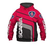 BLPOTA Men's Comfy Hoodie for Scania Long Sleeve Activewear 3D Printing Jacket with Pockets Sweatshirts Jumpers Hoody Hooded Coat Workout Outwear Tops-B||S