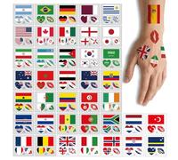 BLPRKOT 40 Pieces 2026 Football World Cup Flag Sticker Set, 40 Countries Flag Stickers, Waterproof & Reusable, for Car, Laptop, Party, Fan Item World Cup 2026