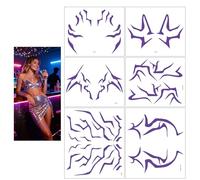 BLPRKOT 6 Pcs Temporary Tattoos K-Pop Tattoo Stickers Popular Fake Tattoos Set K-Pop Anime Merch for Halloween Festival Party Hunter Cosplay Kids Teens Adults