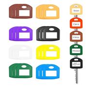 BLPRKOT Pack of 24 Key Caps with Labels, Easy Identification, Key Caps Square, Fun and Functional Key Marking Make Your Keys Stand Out, Never Lose