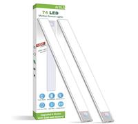 BLS Under Cabinet Lights, 74 LED lights Battery Operated Motion Sensor Light Indoor, USB C Rechargeable Closet Lights Motion Sensored, 2200mah Wireless Magnetic Light for Kitchen Night Stairs (2 Pack)
