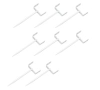 BLSGBUIDING Rainwater Downspout Bracket, Size-adjustable 2-4 Inch, Heavy Duty Galvanized Iron Material, Rust Proof Pipe Support with Eco Coating, Easy Installation -8 Pack, White
