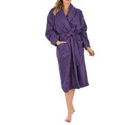 BLSMÓ Luxury Egyptian Cotton Spa Robe - 100% Terry Towelling Bathrobe | Ultra-Soft, Absorbent, Unisex Dressing Gown for Men & Women | Premium Quality (UK, Alpha, S, M, Regular, Regular, Purple)