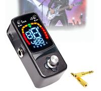 BLSOJEET Guitar Tuner Pedal,Compact Chromatic Tuner,Precise Tuning Using The Twelve-Tone Equal Temperament System,Metal Casing,For Standard And Alternative Tunings For Guitar And Bass