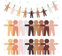 BLSUREFYX 126 PCS Paper People Cutouts Crafts 5.9 x 4.5 Inch