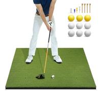 Bltend Golf Mat: 5x4ft Golf Hitting Mats Practice Outdoor/Indoor, Elite Dense Artificial Turf Matt Training Aid for Backyard/Garage/Driving Range/Simulators, Ideal Golfer Gifts for Men (21mm