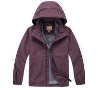 Blu Apparel Kids Waterproof Jacket Childrens Rain Coat ideal for School Coat, Walking Windproof Jacket, Childrens Rain Jacket (UK, Age, 13 Years, Regular, Purple)