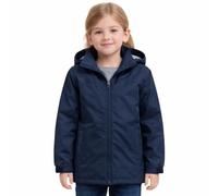 Blu Apparel Kids Waterproof Jacket Childrens Rain Coat ideal for School Coat, Walking Windproof Jacket, Childrens Rain Jacket (UK, Age, 3 Years, 4 Years, Regular, Navy Fleece Lined)