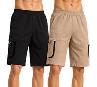 Blu Apparel Men’s Outdoor Sports Shorts - Lightweight Quick-Dry Hiking & Running Shorts with Zipper Pockets, Breathable Athletic Shorts for Gym, Travel & Casual Wear