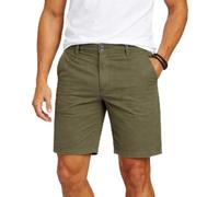 Blu Apparel Mens Cotton Stretch Classic Chino Shorts Summer Shorts for Men (UK, Waist, 30, Regular, Regular, Khaki)