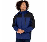 Blu Apparel Mens Outdoor Waterproof Rain Jacket Premium Branded Windproof Everyday Wear Jackets for Men (UK, Alpha, XL, Regular, Regular, Navy/Black)