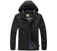 Blu Apparel Mens Waterproof Rain Jacket Premium Branded Walking Hiking Everyday wear Jacket Windproof (UK, Alpha, S, Regular, Regular, Black)