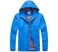 Blu Apparel Mens Waterproof Rain Jacket Premium Branded Walking Hiking Everyday wear Jacket Windproof (UK, Alpha, XL, Regular, Regular, Cobalt Blue)