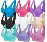 Blu Apparel Multipack Seamless Comfort Bras Sleep Bras Sizes 8-24 Not Padded Wireless (UK, Alpha, 6XL, Regular, Regular, All 9 Colours)