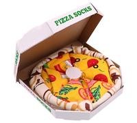 Blu Apparel Novelty Pizza Burger Sushi Gift Box Socks for Men Women Unisex Birthday Mothers Day Present 3, 4 or 5 pairs (Pizza)