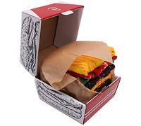 Blu Apparel Novelty Pizza Burger Sushi Gift Box Socks for Men Women Unisex Mothers Day Birthday Present 3, 4 or 5 pairs (Burger)