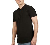 Blu Cherry Men's Premium Cotton Pique Polo Shirt (Black, S)