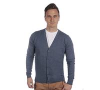 Blu Cherry Mens V Lightweight Knitted Cardigan (S, Navy Melange)