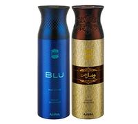 Blu Homme & Wisal Dhahab Deodorant Spray Gift For Men (200 ml, Pack of 2)