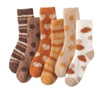 Blu Ninfee Fluffy Bed Socks Womens 4-7, Ladies Fuzzy Cosy Socks for Women