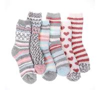 Blu Ninfee Fluffy Bed Socks Womens 4-7, Ladies Fuzzy Cosy Socks for Women