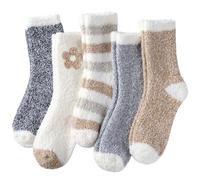 Blu Ninfee Thermal Fluffy Bed Socks for Womens, Ladies Warm Cosy Socks