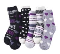Blu Ninfee Thermal Fluffy Bed Socks for Womens, Ladies Warm Cosy Socks