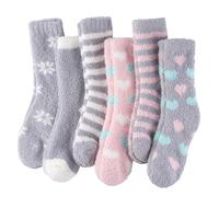 Blu Ninfee Thermal Fluffy Bed Socks for Womens, Ladies Warm Cosy Socks
