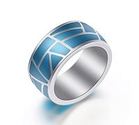 Blu Oil Drip Rings Women Wedding Stainless Steel Men Jewellry