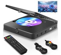 Blu Ray Player 1080P Blu-ray Disc Player for Home Cinema, Dolby Audio/DTS, Plays All DVDs and Region A 1 Blu Rays, Supports 128GB USB Stick, with HDMI and AV Output Connection Cable, NTSC US Standard