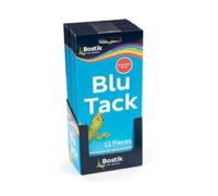 Blu Tac Tack Original Reusable Adhesive Blue Home Office Use Putty Repositionable Glue Sticky Multipurpose, Clean, Safe & Easy to Use, Non-Toxic, Economy Size (12 Pack)