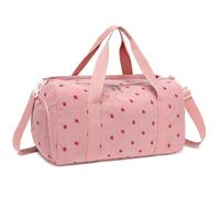 BLUBOON Bolsa de lona para niñas y niños, Bonita Bolsa de gimnasio con compartimento para Zapatos y separación húmeda, impermeable, Bolsa de viaje para deportes Durante la Noche, Azul Leopard