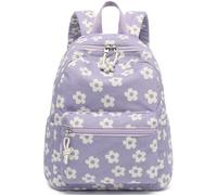 BLUBOON Mini Backpacks for Girls 13" Toddler Backpack Purse School Bookbag Kawaii Backpack Women, Little Flower Purple Base, 13 x 11 x 5.5 inches, Modern
