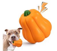 BluBrk Durable Dog Chew Toy for Large Dogs, Floating TPR Pumpkin Toy with Built-in Squeaker, Aggressive Chewers, Indoor Outdoor Dog Training and Boredom Relief
