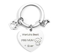 Bluckincle Best Dog Mum Gifts Keyring Dog Valentines Gift Dog Gifts for Women Mothers Day Gifts from Dog Mothers Day Gifts for Mum from the Dog Friends Pug Gifts for Pug Lovers