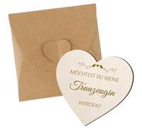 Bluckincle Maid of Honour Questions Gift Maid of Honour Card Heart Shape Wooden Greeting