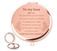 Bluckincle Matching Couple Gifts Makeup Mirrors Funny Valentines Gifts for Her Wife Girlfriends Personalised Romantic Lesbian Gay Valentine Gifts