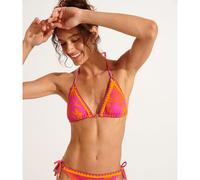 Bluco Althea Triangle Bikini Top in Floral Print Fuchsia