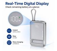 BluCore 10, 000mAh Smart Magsafe Power Bank in Metallic Silver BluCore Metallic Silver