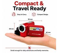 Blucore 1080P Hd Camcorder With Flip Screen & 16X Zoom