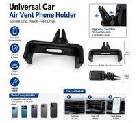 BluCore 360° Rotating Air Vent Car Phone Holder Mount in Black BluCore Black